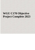 WGU C170 Objective Project Complete 2023 