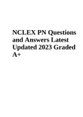 NCLEX PN Questions and Answers Latest Updated 2023 Graded A+
