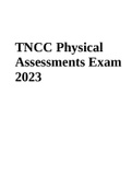 TNCC Physical Assessments Exam 2023 