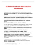 SCRN Practice Exam With Questions And Answers