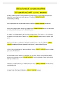 Clinical annual competency FMC  &vert;65 questions&vert; with correct answers