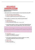 ACLS VERSION B LATEST 2022/2023 EXAM QUESTIONS AND ANSWERS COMPLETE GUIDE SOLUTION RATED A.
