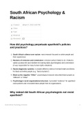 South African Psychology: Racism