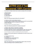 Latest LETRS Unit 3 Test Answered 100% Correct