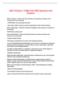 A&P 319 Exam 1 TAMU Cohn With Questions And Answers