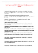 Earth Systems &lpar;JC Gr 5&comma; TOW&rpar; Exam With Questions And Answer