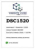 DSC1520 Assignment 1 Semester 1 2023 (860365)