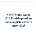  ASCP Study Guide (MLT) with Questions and Correct Answers latest update