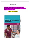 Test Bank for Introductory Medical-Surgical  Nursing 10th Edition Comprehensive by Barbara  K Timby, Nancy E. Smith (Answer Key at the end, 100% Verified Solutions)
