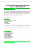 Certified Postanesthesia Nurse CPAN Exams Answered 2022&period;&period;pdf