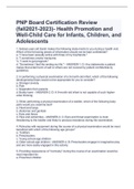 PNP Board Certification Review (fall2021-2023)- Health Promotion and Well-Child Care for Infants, Children, and Adolescents