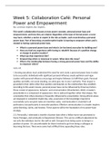 NR 531 Week 5 Collaboration Caf&eacute;&semi; Personal Power and Empowerment