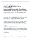 NR 531 Week 7 Collaboration Caf&eacute;&semi; Administrative Communication