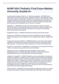 NUNP 6541 Pediatric Final Exam-Walden University Graded A&plus;