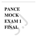 PANCE MOCK EXAM 1 FINAL