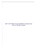 A&P 1 101 Module 2 Exam (GRADED A) Questions and Answers- Portage Learning