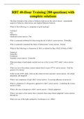 RBT 40-Hour Training&vert; 280 questions&vert; with complete solutions