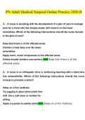 PN Adult Medical Surgical Online Practice 2020 A & B Questions and Answers &lpar;Verified Answers&rpar;