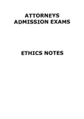 Attorneys Admission Exams - Ethics - Paper 3 - Notes and Precedents - 2022 