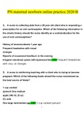 PN Maternal Newborn Online Practice 2020 B Questions and Answers &lpar;Verified Answers&rpar;