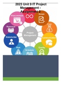  2023 Unit 9 IT Project Management - Assignment 2
