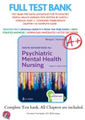Test Bank For Davis Advantage for Psychiatric Mental Health Nursing 10th Edition By Karyn I&period; Morgan&semi; Mary C&period; Townsend 9780803699670 Chapter 1-43 Complete Guide &period;