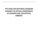 Test Bank for Maternal-Newborn Nursing&colon; The Critical Components of Nursing Care&comma; 3rd Edition&comma; Roberta Durham&comma; Linda Chapman Chapter 1-19&vert;Complete Guide A&plus;