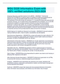 WGU D220 Informatics Exam-with 100&percnt; verified solutions-2023-2024