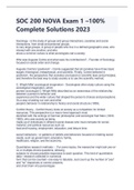 SOC 200 NOVA Exam 1 –100% Complete Solutions | Latest  2023/2024
