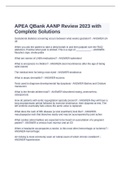 APEA QBank AANP Review 2023 withComplete Solutions
