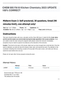 CHEM 005 FA18 Kitchen Chemistry 2023 UPDATE 100&percnt; CORRECT 