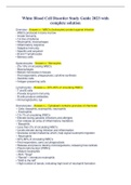 White Blood Cell Disorder Study Guide 2023 with complete solution