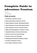 Complete Guide to adventure Tourism