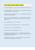 Lone Star Exam Study Guide &vert; 70 Questions with 100&percnt; Correct Answers &vert; Updated & Verified