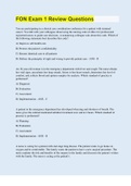 FON Exam 1 Review Questions &vert; 90 Questions with 100&percnt; Correct Answers &vert; Updated & Verified &vert; 23 Pages