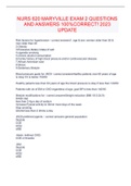NURS 620 MARYVILLE EXAM 2 QUESTIONS AND ANSWERS 100&percnt;CORRECT&excl; 2023 UPDATE