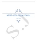 NURS 6630N FINAL EXAM WITH ANSWERS 