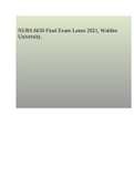 NURS 6630 Final Exam Latest 2021, Walden University.