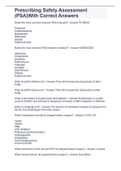 Prescribing Safety Assessment &lpar;PSA&rpar;With Correct Answers
