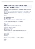 CFT Certification Exam With 100&percnt; Correct Answers 2023