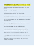 MPOETC State Certification Study Guide &vert; 70 Questions with 100&percnt; Correct Answers &vert; Updated & Verified