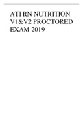 ATI RN NUTRITION  V1&V2 PROCTORED  EXAM 2023 WITH QUESTIONS &ANSWERS LATEST UPDATE
