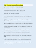 PA Cosmetology State Law &vert; 90 Questions with 100&percnt; Correct Answers &vert; Updated & Verified