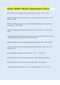 Basic Water Works Operations Exam &vert; 30 Questions with 100&percnt; Correct Answers &vert; Updated & Verified