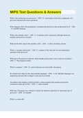 MIPS Test Questions & Answers &vert; 205 Questions with 100&percnt; Correct Answers &vert; Updated & Verified &vert; 59 Pages
