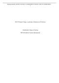  NR534 Planned Change: Leadership of Reduction in Workforce   Chamberlain College of Nursing