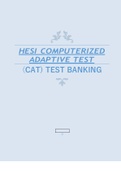 HESI Computerized Adaptive Testing (CAT) Test Bank 