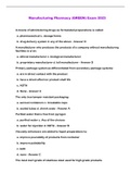 Manufacturing Pharmacy &lpar;GREEN&rpar; Exam 2023