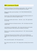 MN Licensure Exam &vert; 200 Questions with 100&percnt; Correct Answers &vert; Updated & Verified