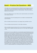 Barbri - Practice Set Questions - MBE &vert; 441 Questions with 100&percnt; Correct Answers &vert; Updated & Verified &vert; 412 Pages